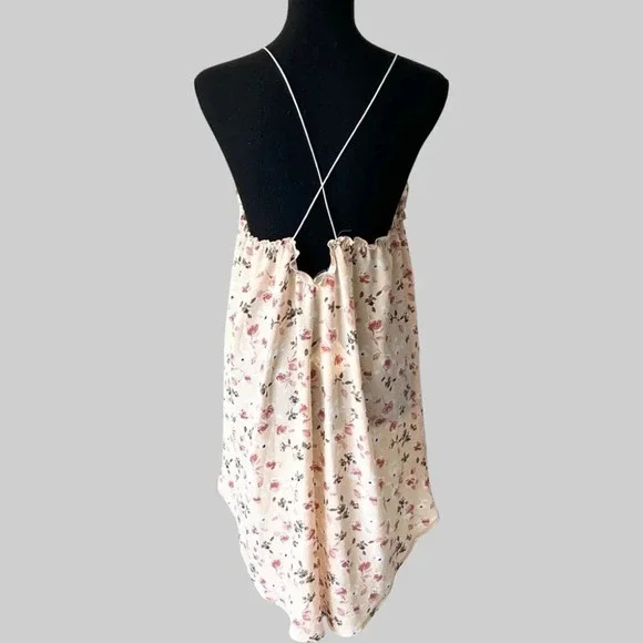 NWT A Shappe Apparel Floral Ivory Ruffles Night Dress Beach Dress - Picture 3 of 12